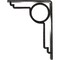 Ekena Millwork Maria Wrought Iron Bracket, (Single center brace), Antiqued Silver 1 1/2"W x 5 1/2"D x 8"H BKTM01X05X08SMAASV - alternate 8